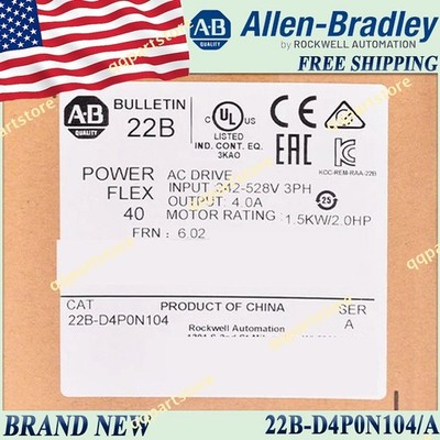 New 22B-D4P0N104/A AB PowerFlex 40 AC Drive 22B D4P0N104 US Stock AB