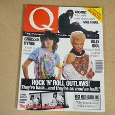 Q Magazine #45 June 1990 Bilyl Idol, Chryssie Hynde, Jim Marshall Photographer