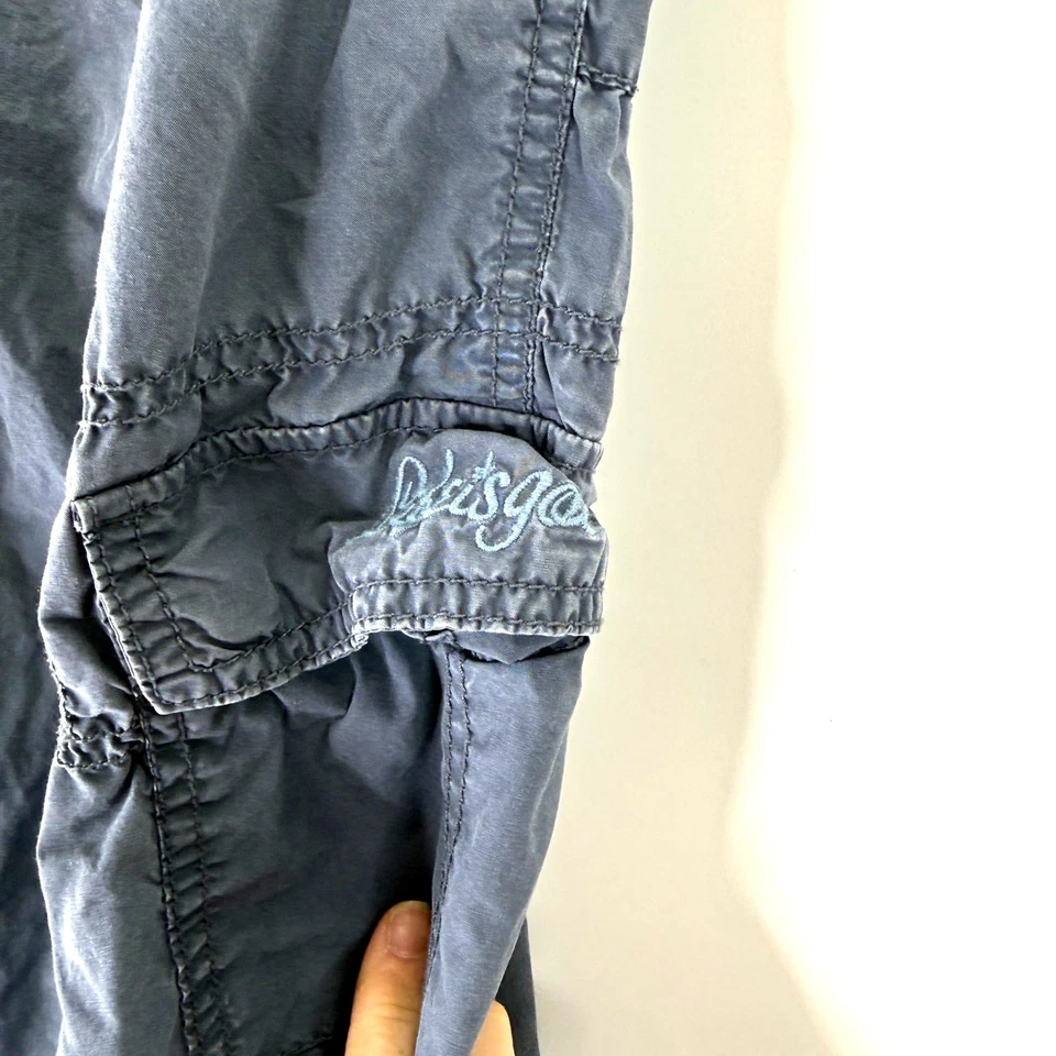 Life Is Good Women's Blue Cotton Bermuda Cargo Drawstring Shorts Size 10 - Image 4 of 4