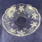 MIKASA * 8.5" Bowl * GARDEN TERRACE Serving  Etched Clear Floral Grapes Leaves — photo 2