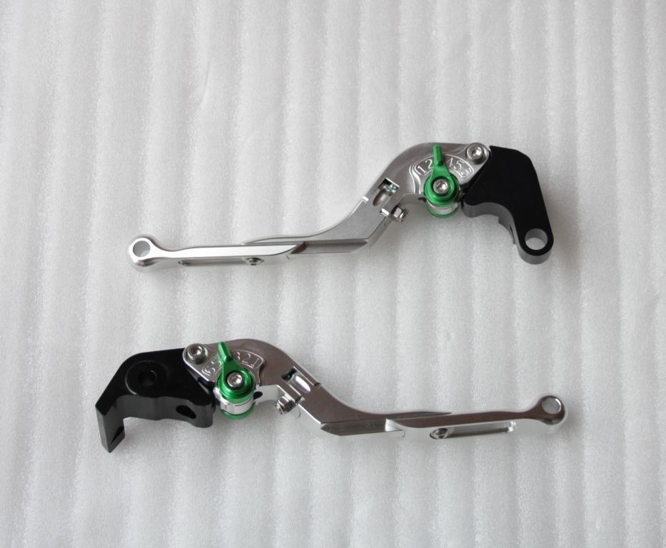 Levier de frein Kawasaki Z900RS argent et vert en alliage usiné