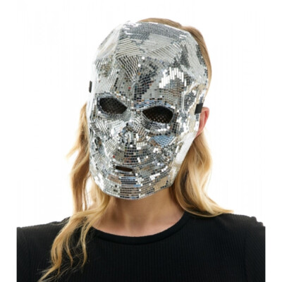 Skull Masquerade Ball Day of the Dead Candy Skull Mask Mirror Glass Disco Hallow
