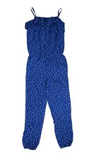 Polo Ralph Lauren Big Girls 14 Star Print Sleeveless Jumpsuit Romper NWT Indigo