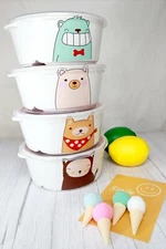 Microwavable Ceramic Bento Box Lunch Box Food Container With Seal Fine Porcelain