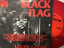 Black Flag – Louie Louie 7" Single 1987 SST Records – SST 175 [Red] VG+/VG+