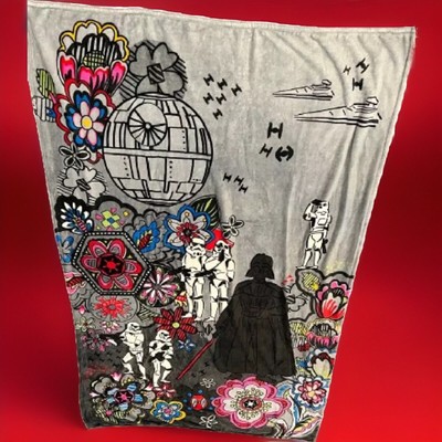 Vera Bradley Star Wars Far Far Away Plush Throw Blanket Darth Vader 80 x 50  New