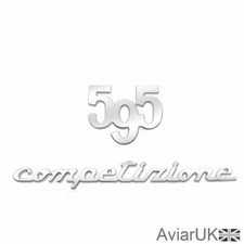 Silver Chrome Rear Boot Fiat Abarth 595 Competizione Metal 3d Badge Emblem Decal