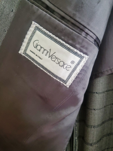 RARE Vintage 1980's Gianni Versace Gray Wool Semi-Structured Blazer 52 - AS IS - Picture 8 of 11