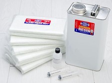 Premium Fibreglass Repair Kit GRP Resin & Matting 1sq.m - 5sq.m Lloyds Approved