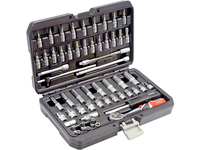 Yato YT-14501 SteckschlüSsel Satz 56 Tlg. Knarrenkasten 1/4 Zoll Bits Nusskasten