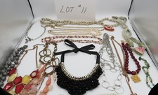 Costume Jewelry Lot 16 Necklaces 14 Bracelets 8 Earrings 6 Pin/Pendan Resale 11