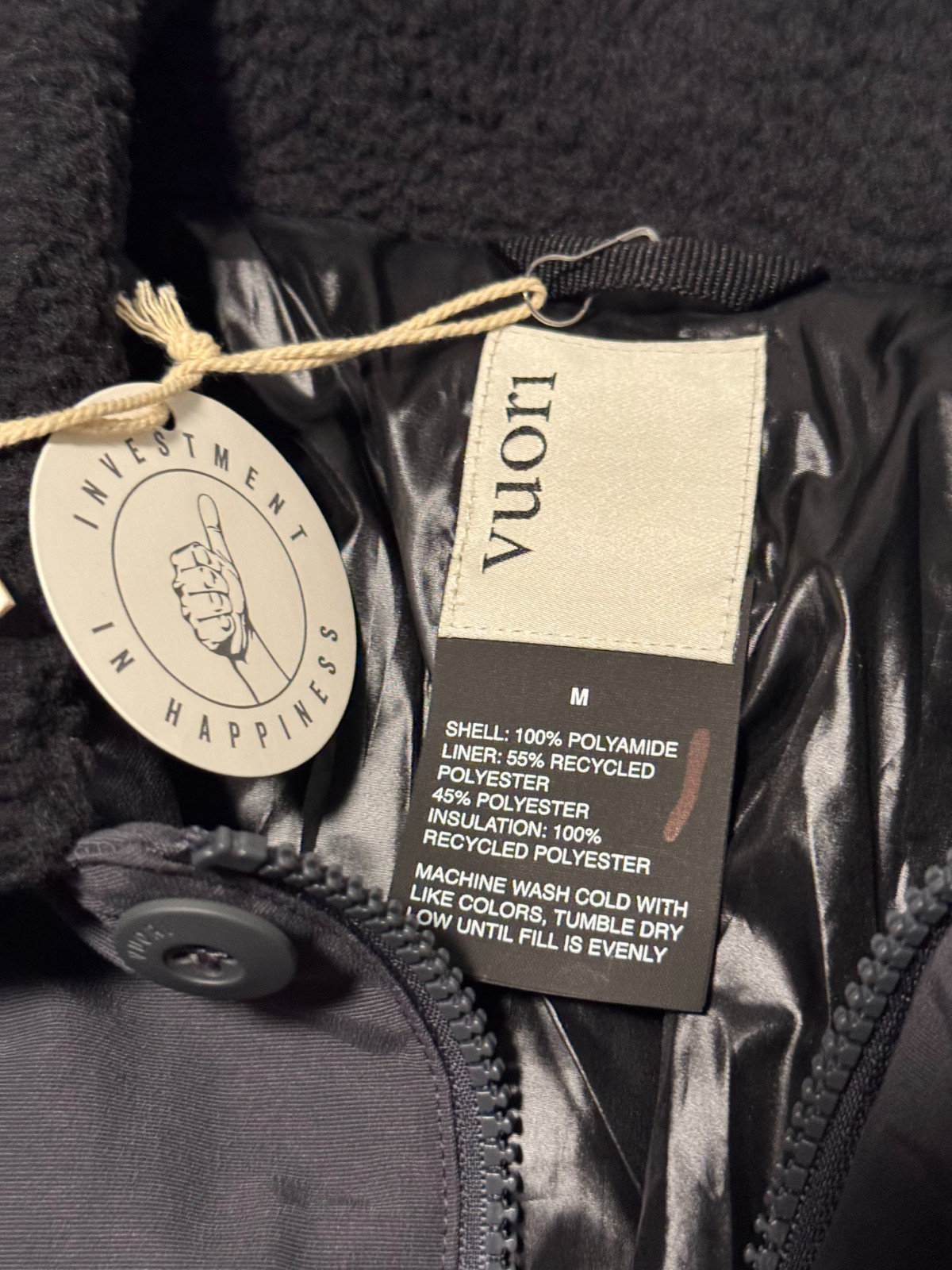NEW Vuori Men’s Monterey Insulated Jacket Coat Charcoal Size M Please Read image 3