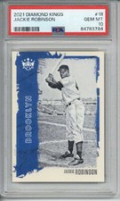 2021 PANINI DIAMOND KINGS #18 JACKIE ROBINSON BROOKLYN DODGERS PSA 10 LOW POP