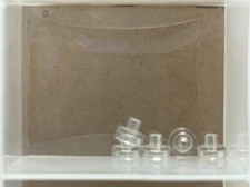 LEGO Parts - Trans-Clear Tile, Round 1 x 1 Bar Pin Holder - No 20482 - QTY 5