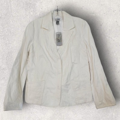 Chico's Women's Size 0 Optic White Savvy Stitch Zhanra Jacket Blazer MSRP $119