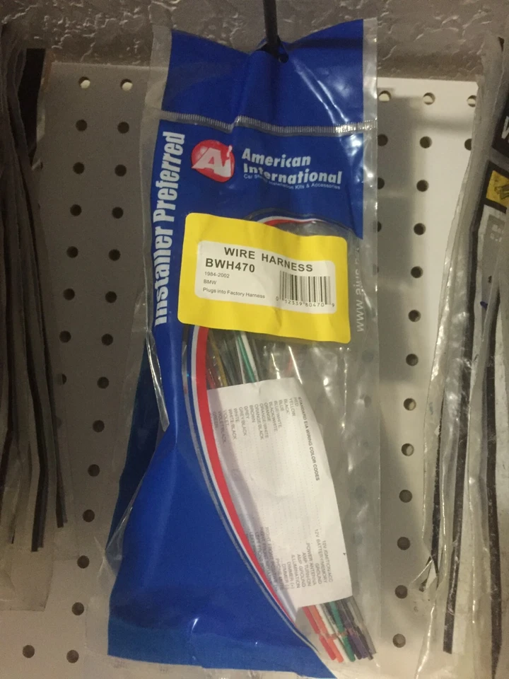 100% OEM AMERICAN INTERNATIONAL WIRING HARNESS PLUG FOR AFTERMARKET RADIO BWH470 - Image 2 of 4