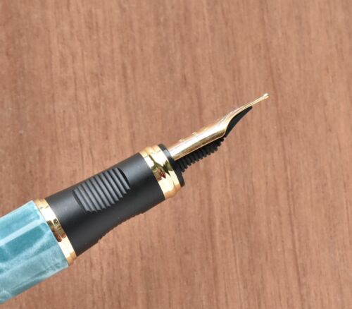 MALACHITE JINHAO ELITE X450 STEEL FOUNTAIN PEN W/ FINE NIB & PREMIUM INK - Picture 5 of 7
