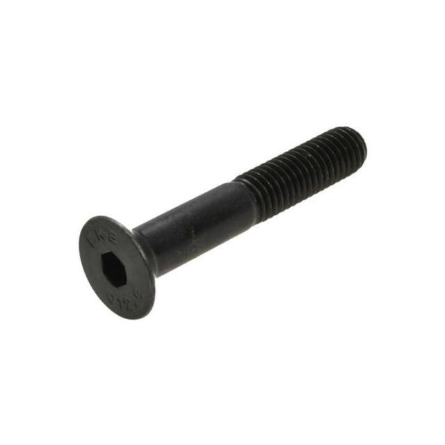 Qty 100 Countersunk Socket Head M12 (12mm) x 100mm Plain Screw Flat 12.9 Black