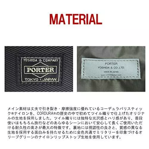 Bolso de hombro Yoshida & Co. PORTER UNIT 784-05466 negro NUEVO hecho en Japón - Imagen 4 de 9