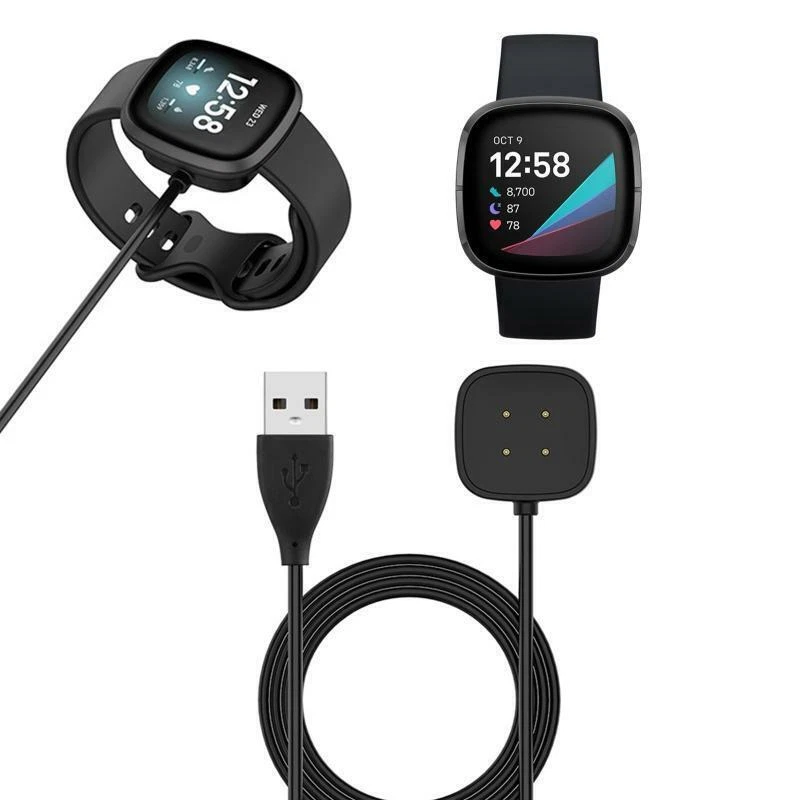 USB Charger Cable For Fitbit Versa lite Versa 2 3 4 Sense Sense 2 Fast Charging - image 3 of 4