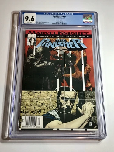 2001 MARVEL KNIGHTS THE PUNISHER #V4 #1 RARE NEWSSTAND VARIANT GRADED CGC 9.6 WP