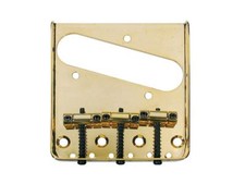 Tele Bridge Brücke BT5 goldfarben  hochgezogener Vintage Rahmen Gitarrenbau 