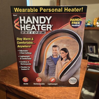 Handy Heater Freedom Neck Wearable Personal Heater USB Silver