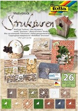 folia Bastelblock Strukturen 26 Blatt Motiv Papier Foto Karton Struktur 24x34cm