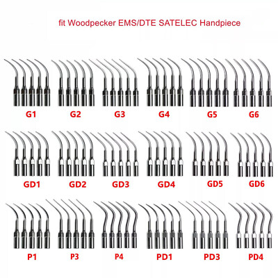 5× Dental Ultrasonic Perio Scaler Tips fit Woodpecker EMS /DTE SATELEC Handpiece