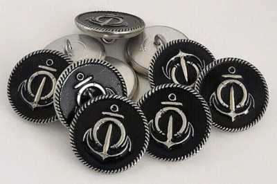 Lot De 10 Boutons Vintage En Métal Doré Avec Blason - 18 Mm De Diamètre, Pour Blazers Et Manteaux