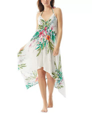 Vince Camuto Printed Ivory Convertible Swim Cover Up Dress Size Medium New