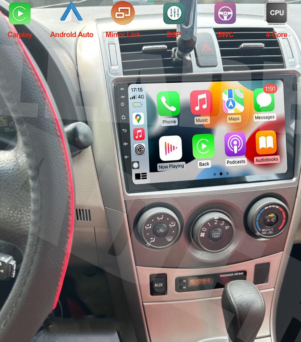 For Toyota Corolla 2009 2010 Apple Carplay Android 13.0 Car