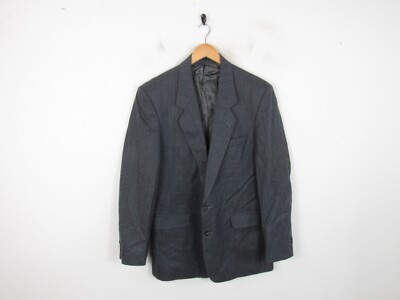 JAMES BARRY Men s Pure New Wool Jacket Blazer Grey Single Breast 42'' Reg