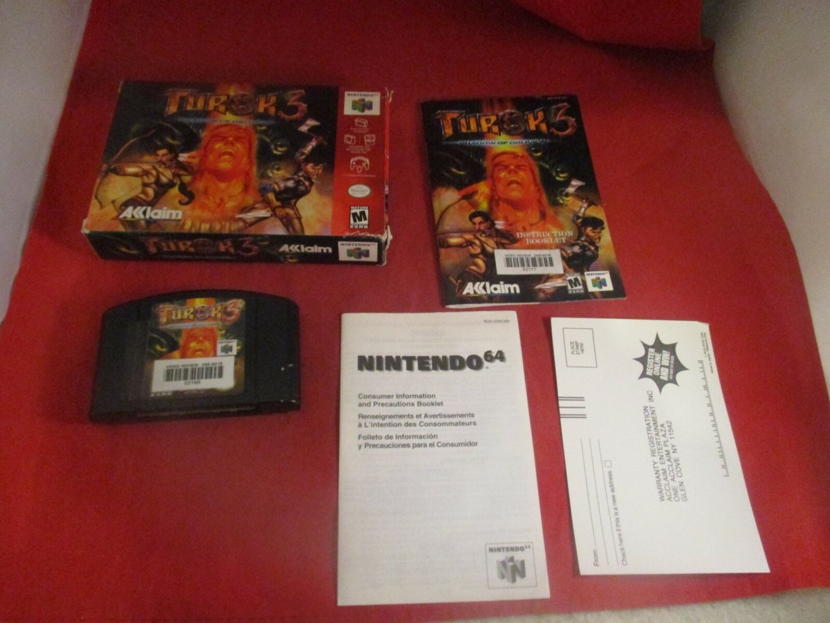 Turok 3: Shadow of Oblivion (Nintendo 64, 2000) N64 COMPLETE w