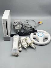 Nintendo Wii RVL-001 Console USA w/ Power Supply, 2 Remotes, Sensor Tested