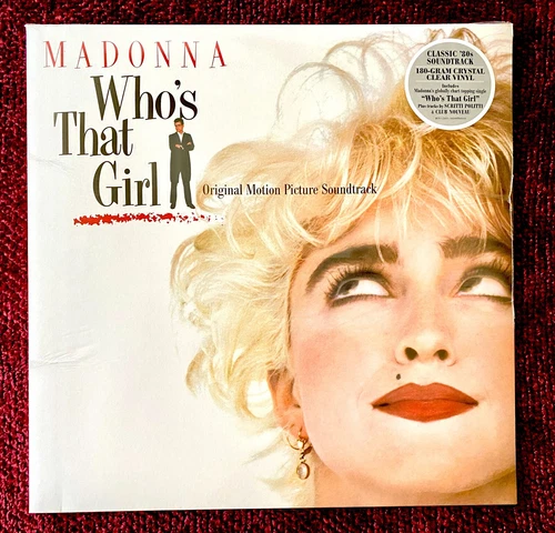 MADONNA SEALED CRYSTAL CLEAR VINYL WHO'S THAT GIRL ALBUM PROMO HYPE STICKER LP