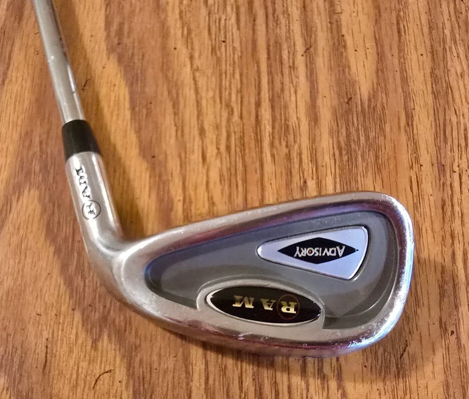 Ram Advisory Pro Gold Series 7 Iron Rt Hand 37" Steel Stiff Orig Grip Golf Club - Image 3 of 4