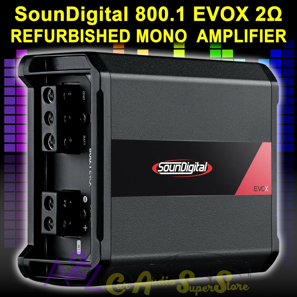 800.1 EVOX - 2 Ω 1 CHANNEL SounDigital AMPLIFIER 800 WATTS FACTORY