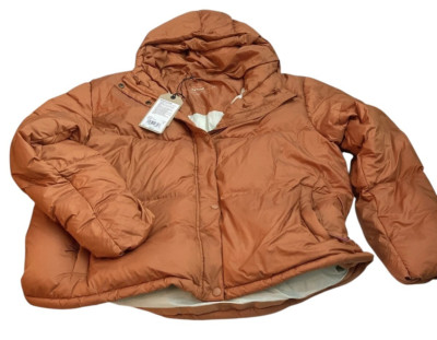 Prana Hellebore Puffer Jacket XL Women s Duck Down Dark Ale Nylon Winter Coat