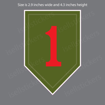 AR-2229 1st Infantry Division Army Unit Crest Car Bumper Sticker Window ...