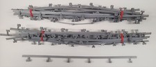  30 Pieces Auto World HO Scale Slot Car Track Guardrail - Grey - New
