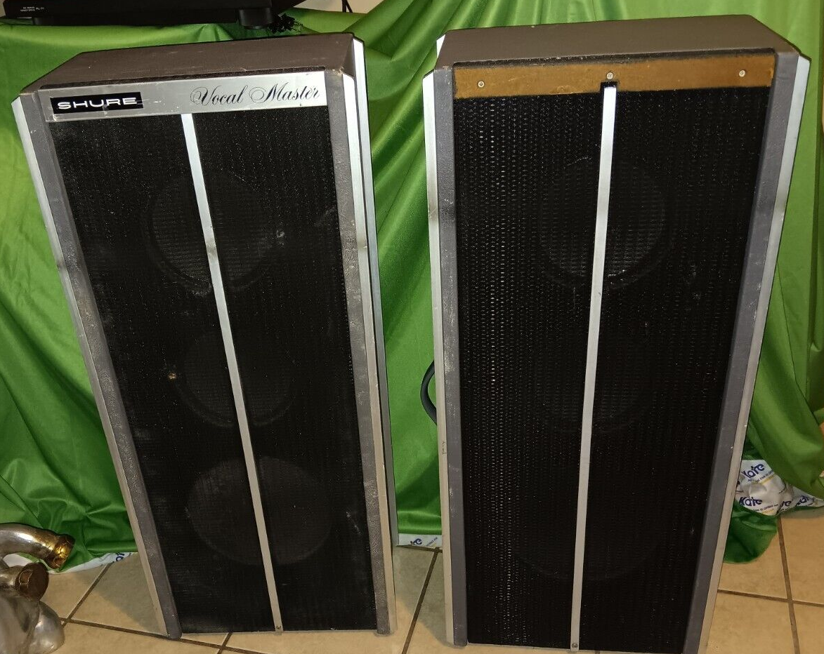 Vintage Shure Vocal Master VA-301S Column Speakers Pair! | eBay