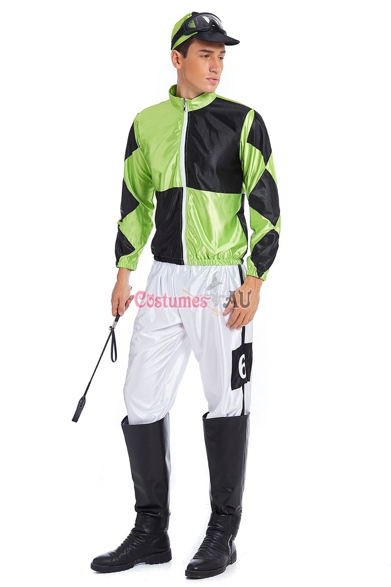 Horse Jockey Costume Mens Hot Pink Jockey Horse Racing Rider Uniform