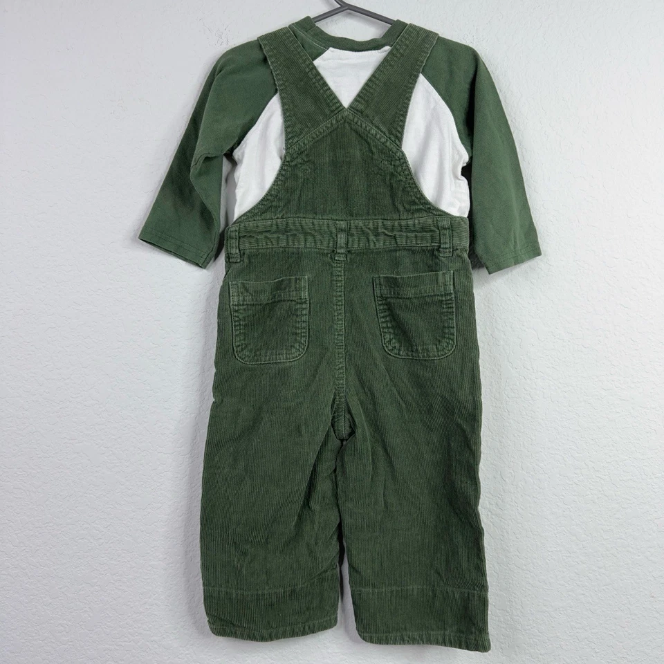 Conjunto Mono Gymboree Niños 12-18M Pana Verde Cachorro Bordado Dos Piezas Foto 2 de 4