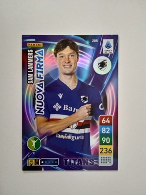 ADRENALYN XL PANINI TITANS 2022/23 SAMPDORIA CARD NEW SIGNATURE LAMMERS n 205