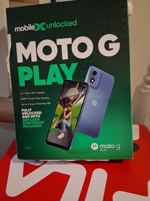 Mobile X Unlocked Moto G Play Smartphone 6.5'' 50MP Unlocked w/ SIM Card Kit NEW