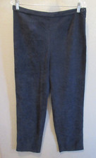 VTG Casual Corner Women's Pants Size 14 Blue Microfiber High Waist NWT