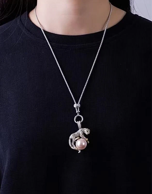 Tigerauge 925 Silber plattiert Halskette mit Perlen 1,4" Achat Frauen Schmuck... - Bild 4 von 4