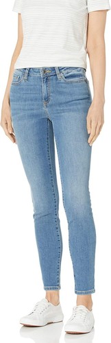 Amazon Essentials Women's Mid-Rise Skinny Jeans Light Blue - Size 14 Long *NEW*