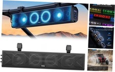 25 Inch UTV Sound Bar, ATV SoundBar Bluetooth with RGB Lighting, IP66
